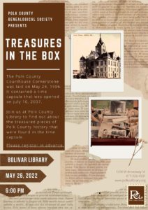 Treasures in the Box @ Bolivar Library Meeting Room