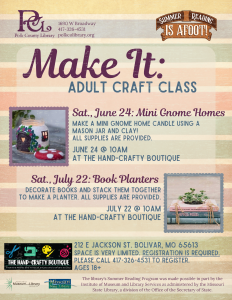 Make It! Adult Craft Class @ The Hand-Crafty Boutique