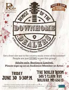 Demise of the Downhome Dealers Murder Mystery Dinner @ The Boiler Room