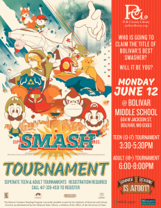 Super Smash Bros Teen & Adult Tournaments @ Bolivar Middle School